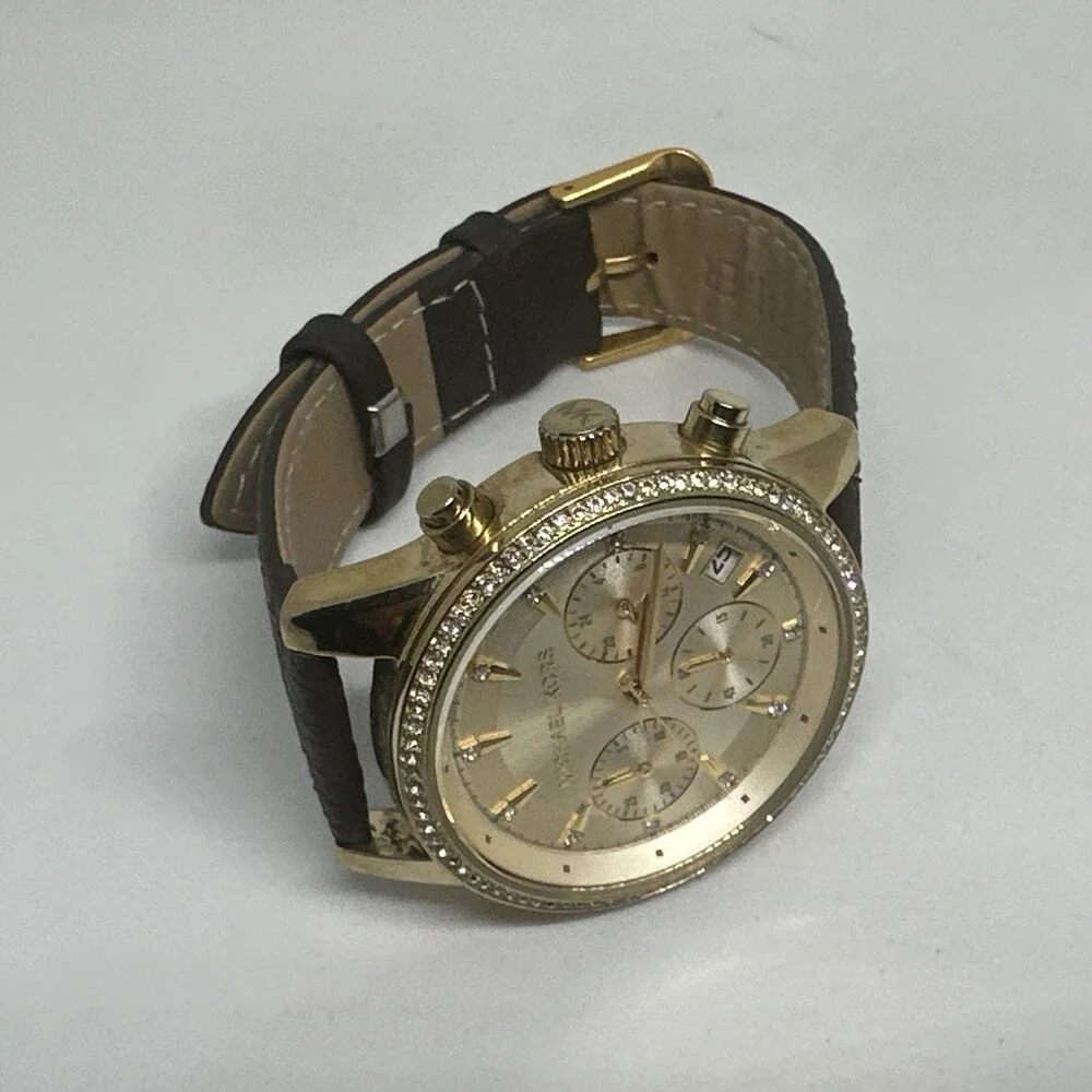 Michael Kors Ritz MK6328 Women's Brown Leather Analog Dial Quartz Watch HME649